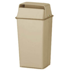 Classic security receptacle with lock and keys, almond