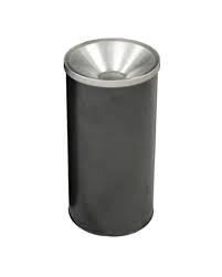 Ash urn with spun aluminum ash pan, granite finish (silver vein)