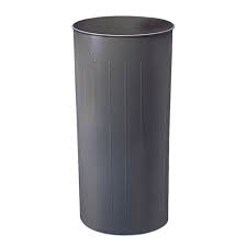 Tall round wastebasket, slate