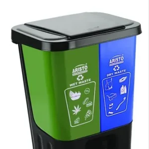 Fiberglass 4-opening recycling container, with plastic liners - *Minimum Order Qty 10