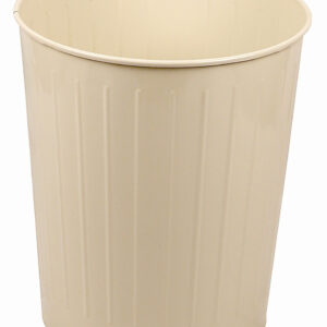 Tall round wastebasket, almond