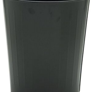Tall round wastebasket, black