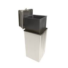 Classic security receptacle with lock and keys, almond